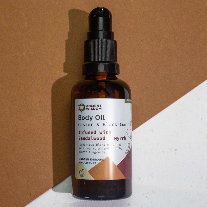 Huile corporelle bio 50 ml - Bois de santal et myrrhe