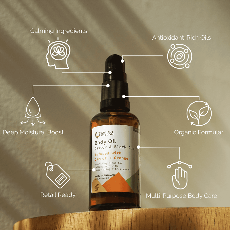 Huile corporelle bio 50 ml – Carotte et orange