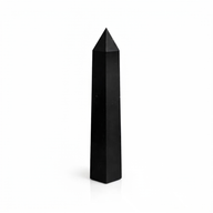 Grande Pointe Obélisque Hexagonale en Tourmaline Noire Naturelle - env. 17 cm