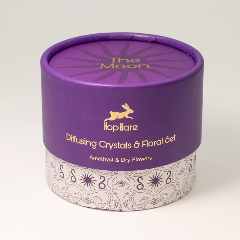 Cristaux Diffuseurs Hop Hare® & Ensemble Floral – La Lune – Améthyste