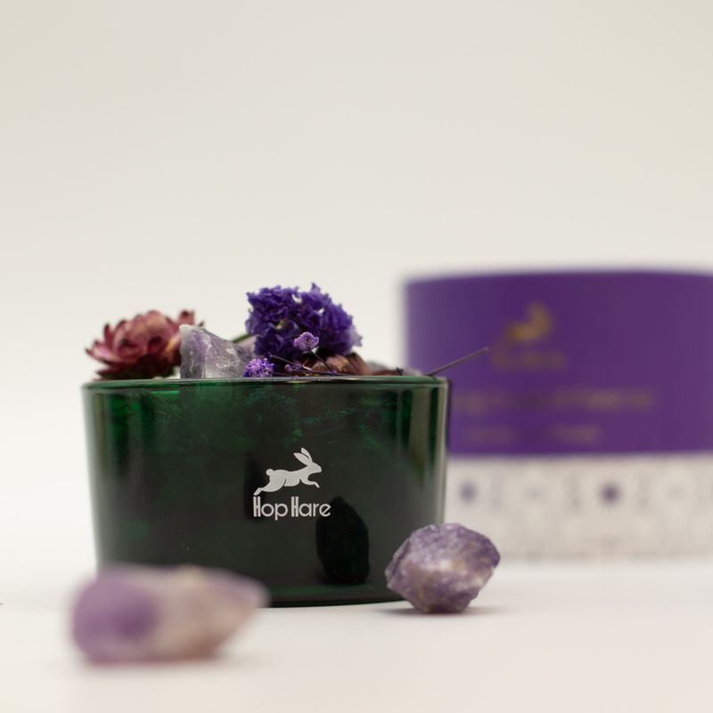 Cristaux Diffuseurs Hop Hare® & Ensemble Floral – La Lune – Améthyste