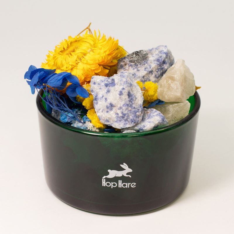 Cristaux Diffuseurs Hop Hare® & Ensemble Floral – Le Soleil – Sodalite
