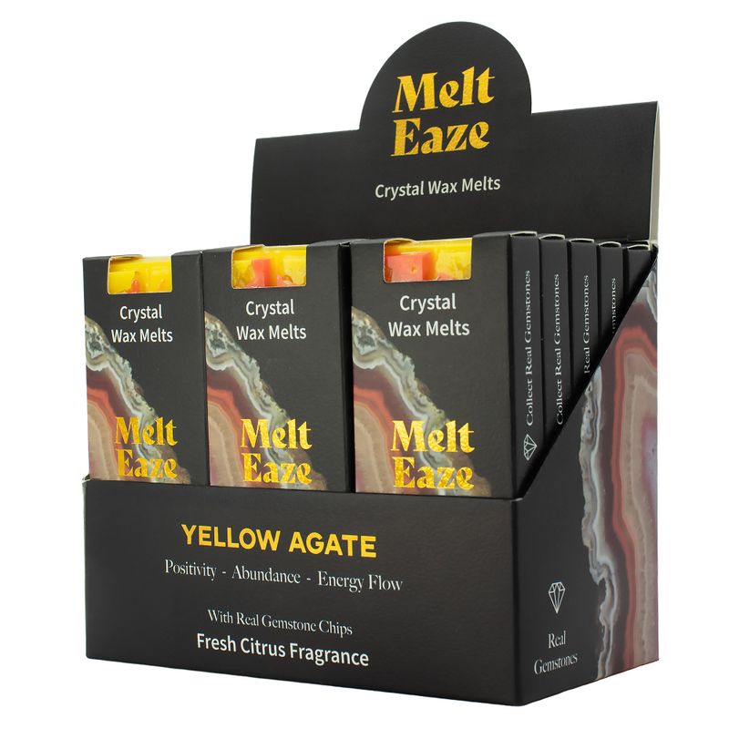 Tablette de Fondant de Cire Melt Eaze® – Agrumes Frais & Agate Jaune – 50 g