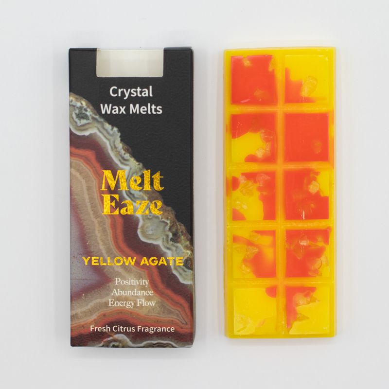 Tablette de Fondant de Cire Melt Eaze® – Agrumes Frais & Agate Jaune – 50 g