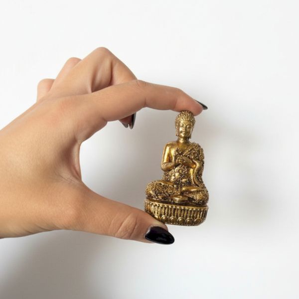 Miniature en laiton – Bouddha (110 g) – 76 mm