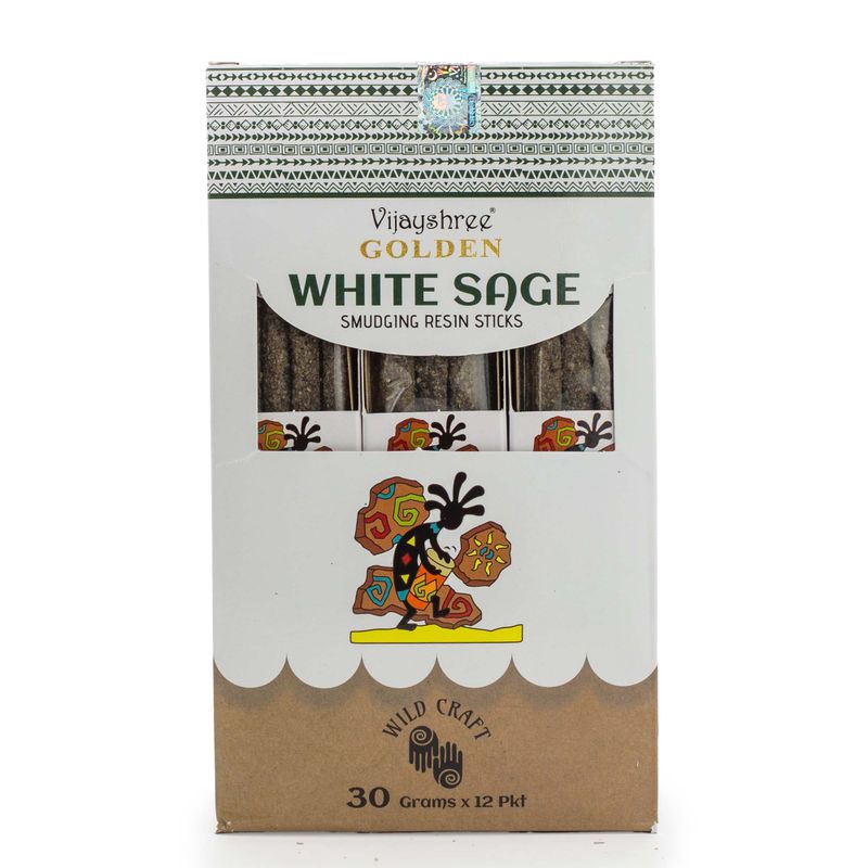 30g Bâtons de Résine de Sauge Blanche Dorée pour (6 pièces)