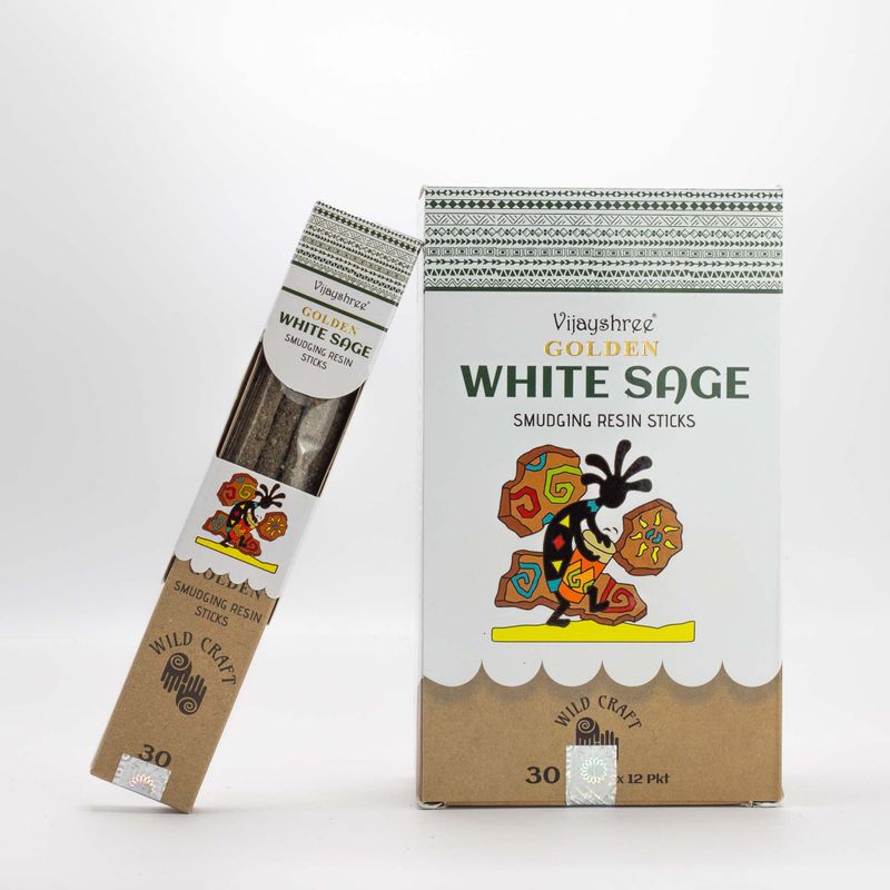 30g Bâtons de Résine de Sauge Blanche Dorée pour (6 pièces)