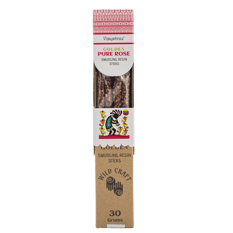30g Bâtons de Résine de Rose Pure Dorée pour Purification (6 pièces)