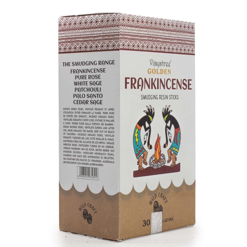 30g Bâtons de Résine d'Encens Doré pour Purification (6 pièces)