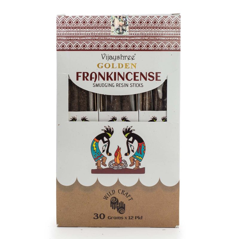 30g Bâtons de Résine d'Encens Doré pour Purification (6 pièces)
