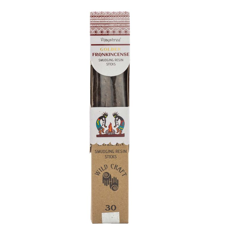 30g Bâtons de Résine d'Encens Doré pour Purification (6 pièces)