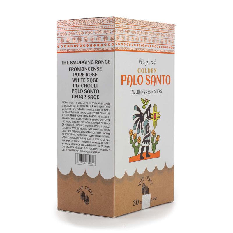 30g Bâtons de Résine de Palo Santo Doré pour Purification (6 pièces)