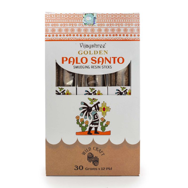 30g Bâtons de Résine de Palo Santo Doré pour Purification (6 pièces)