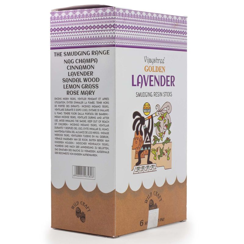 30 g Bâtons de résine fumante à la lavande dorée (6 pièces)