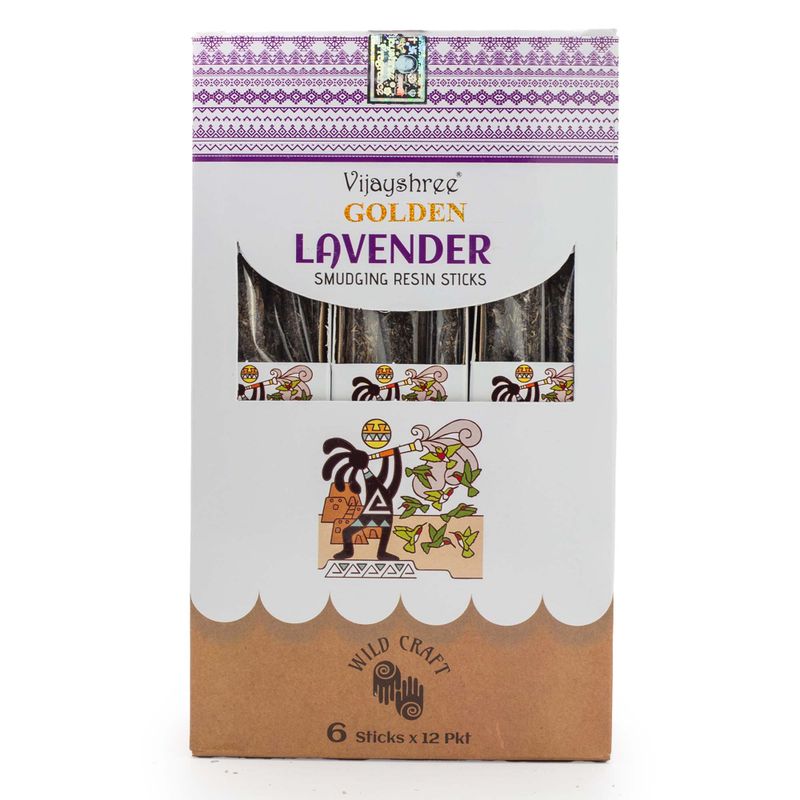 30 g Bâtons de résine fumante à la lavande dorée (6 pièces)