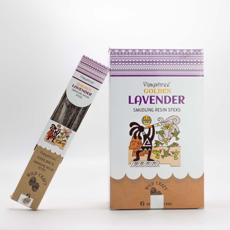 30 g Bâtons de résine fumante à la lavande dorée (6 pièces)
