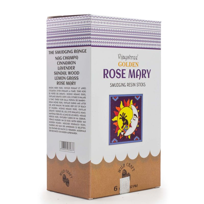 30 g de bâtons de résine fumante Golden Rose Mary (6 bâtons)