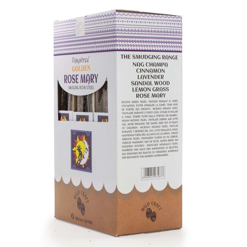 30 g de bâtons de résine fumante Golden Rose Mary (6 bâtons)