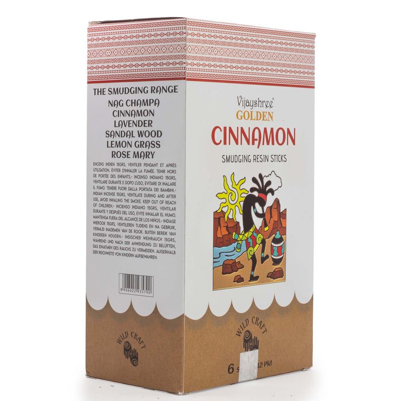 30 g de bâtons de résine pour fumigation à la cannelle dorée (6 pièces)