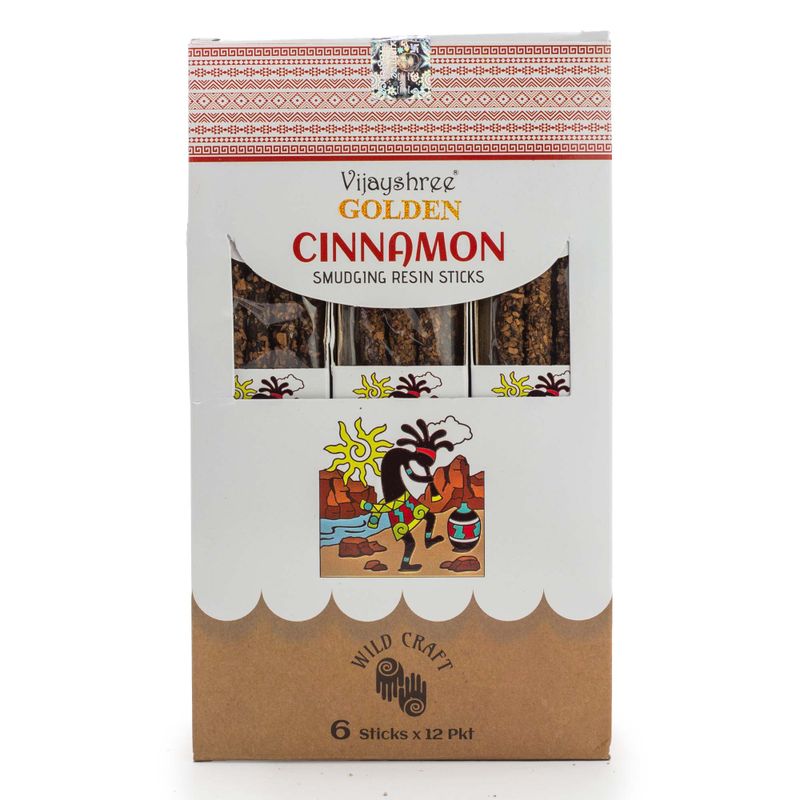 30 g de bâtons de résine pour fumigation à la cannelle dorée (6 pièces)