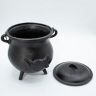 Grand Chaudron Rituel en Fonte Triple Lune – 23x18 cm - 4 Kilos
