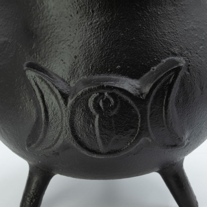 Grand Chaudron Rituel en Fonte Triple Lune – 23x18 cm - 4 Kilos