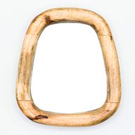 Ensemble de 3 miroirs en forme de galet - Finition bois clair