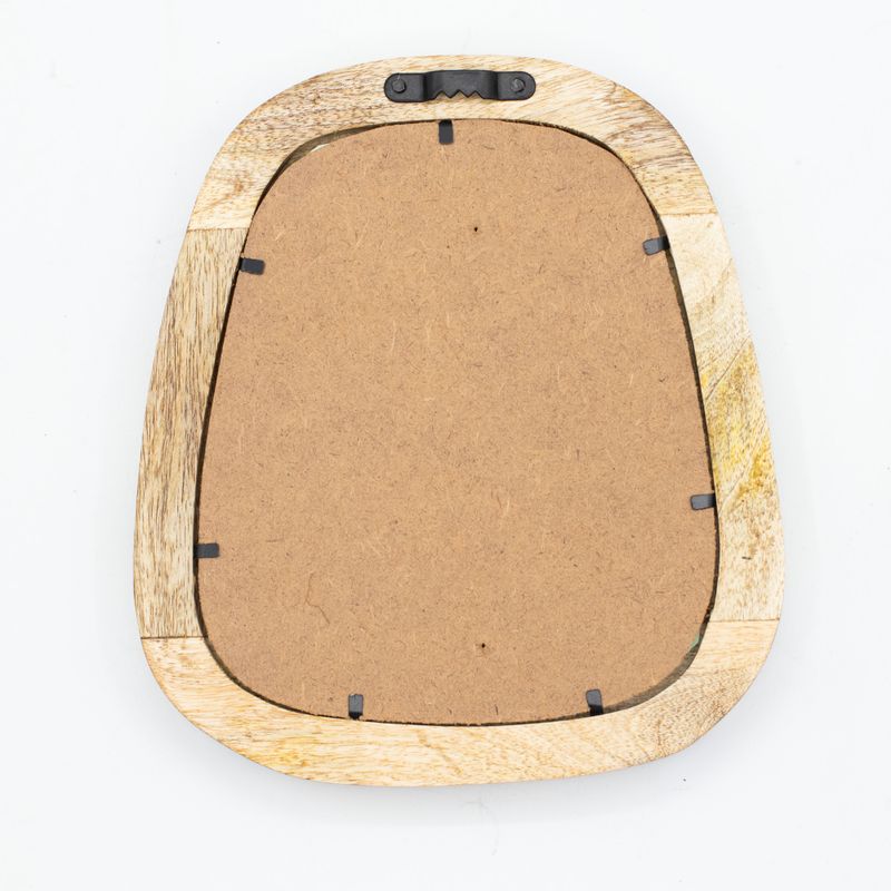 Ensemble de 3 miroirs en forme de galet - Finition brun foncé
