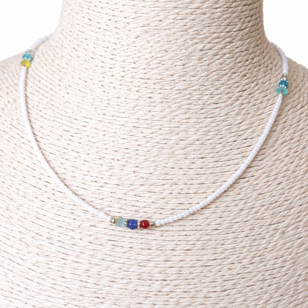 Collier Népalais en Pierre Extra-Fine - Perle & Perles Facettées
