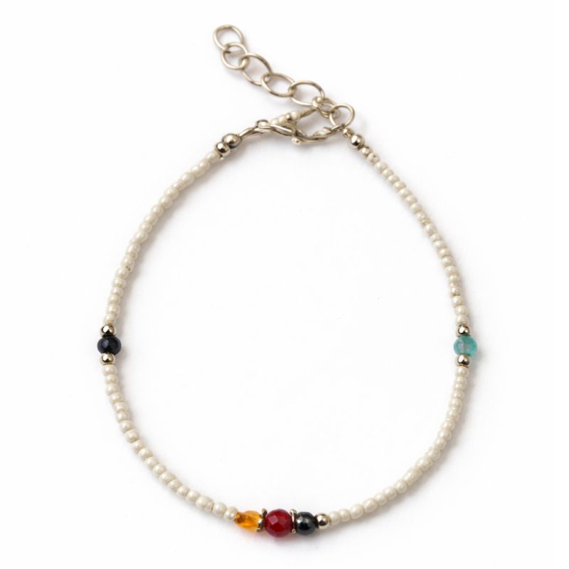 Bracelet Népalais en Pierre Extra-Fine - Perle & Perles Facettées
