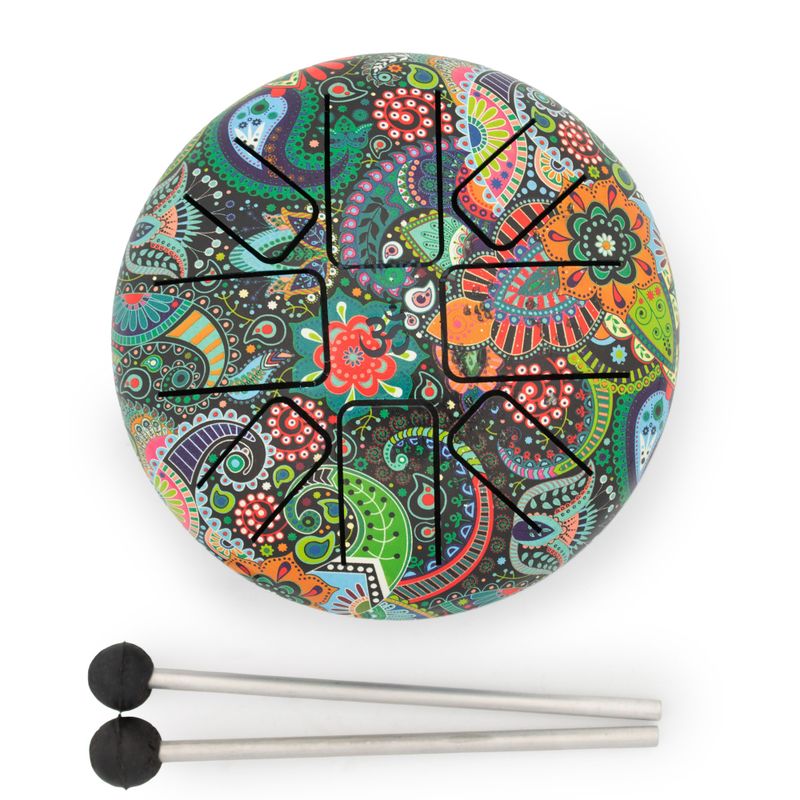 Tambour Hapi Mandala Feuille – Medium Bas – 14x7 cm