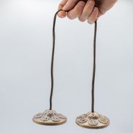 Tingsha tibétain en laiton premium - sept chakras - environ 7 cm (255 g)