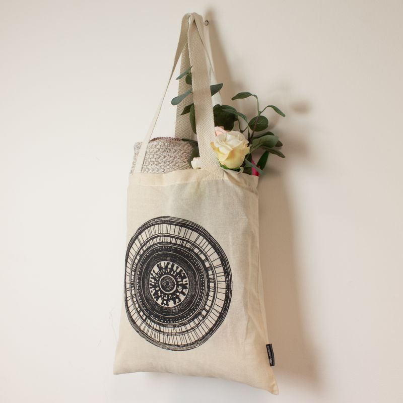 Sac cabas basique emblématique - Urban Mandala - (40x37cm) - Naturel 4 oz