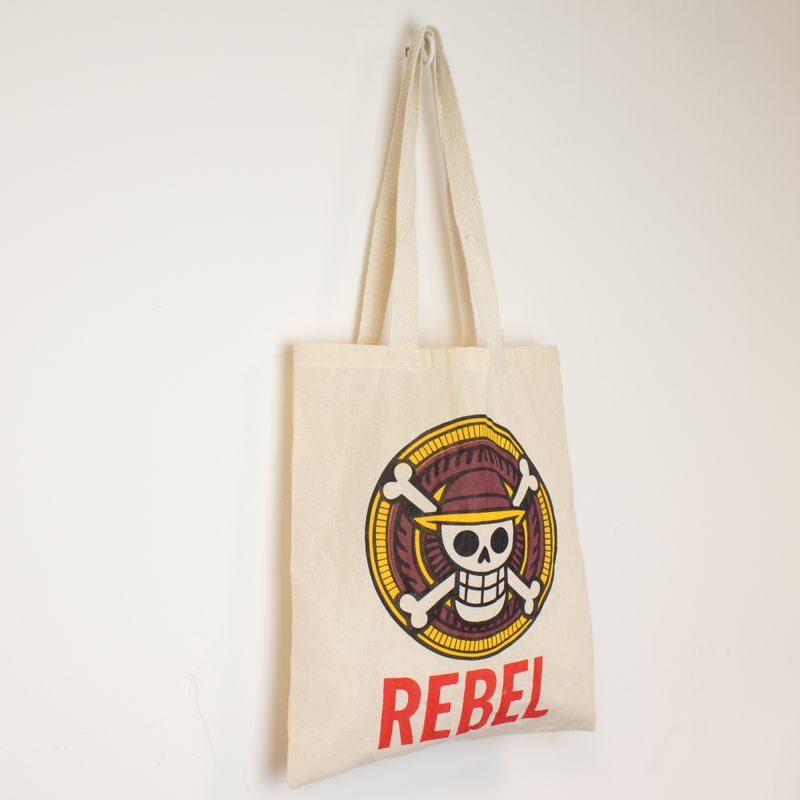 Sac cabas basique emblématique - REBEL - (40x37cm) - naturel 4oz