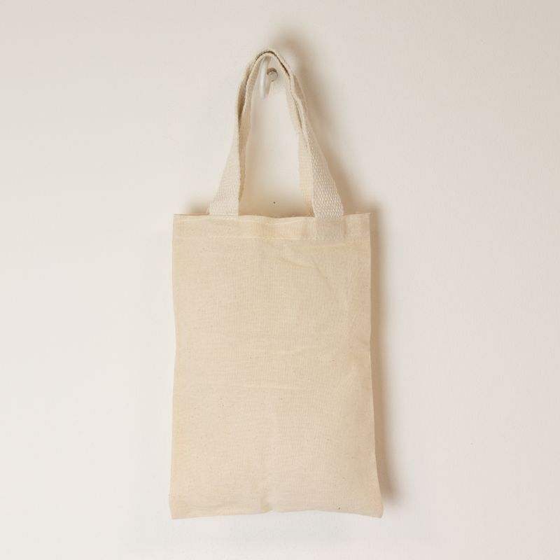 Mini sac cabas cadeau emblématique - non imprimé - (25x20 cm) - naturel 4oz