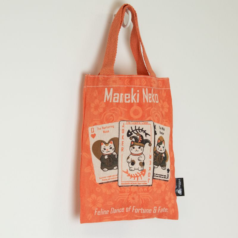 Mini sac cabas Iconic- Maneki Neko (4 modèles assortis) - (24 x 18cm) - Naturel 4 oz