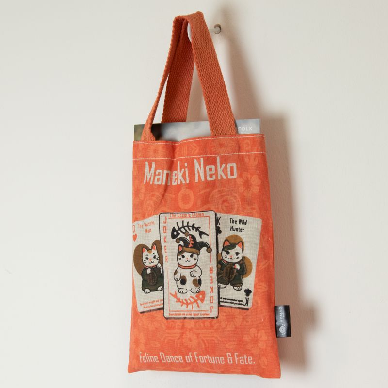 Mini sac cabas Iconic- Maneki Neko (4 modèles assortis) - (24 x 18cm) - Naturel 4 oz