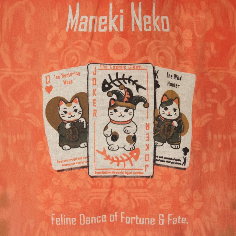 Mini sac cabas Iconic- Maneki Neko (4 modèles assortis) - (24 x 18cm) - Naturel 4 oz