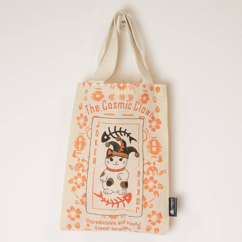 Mini sac cabas Iconic- Maneki Neko (4 modèles assortis) - (24 x 18cm) - Naturel 4 oz