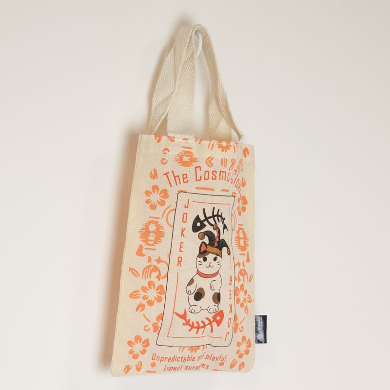 Mini sac cabas Iconic- Maneki Neko (4 modèles assortis) - (24 x 18cm) - Naturel 4 oz