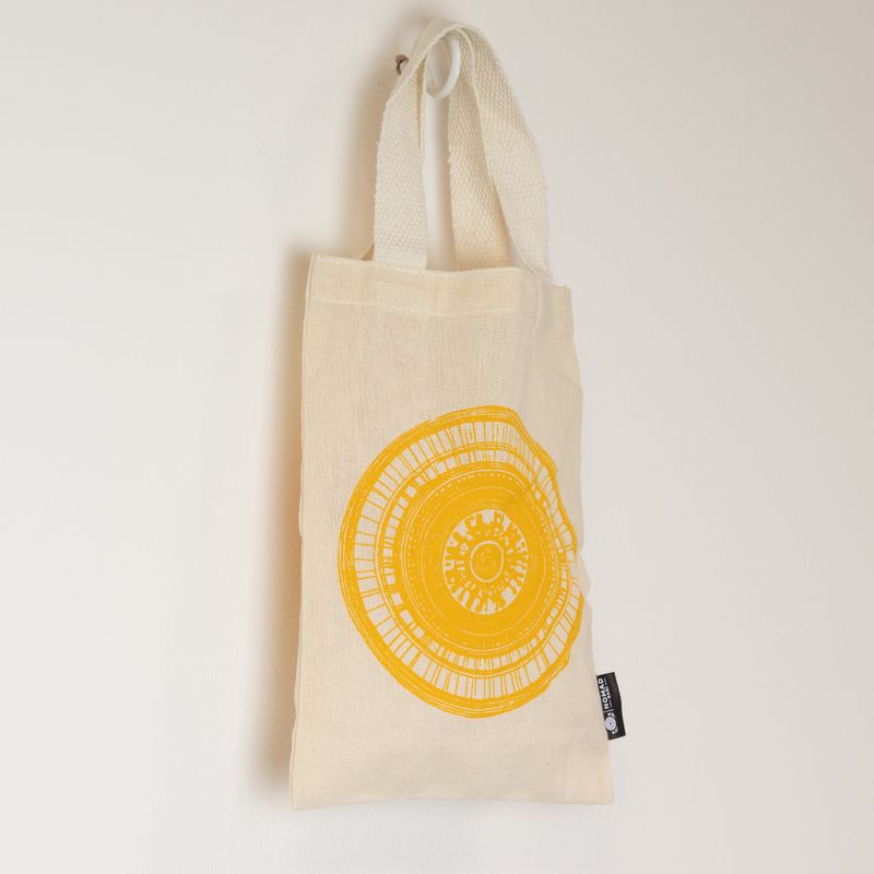 Mini sac cabas cadeau emblématique - Urban Mandala (4 coloris assortis) - (25 x 18 cm) - Naturel 4oz