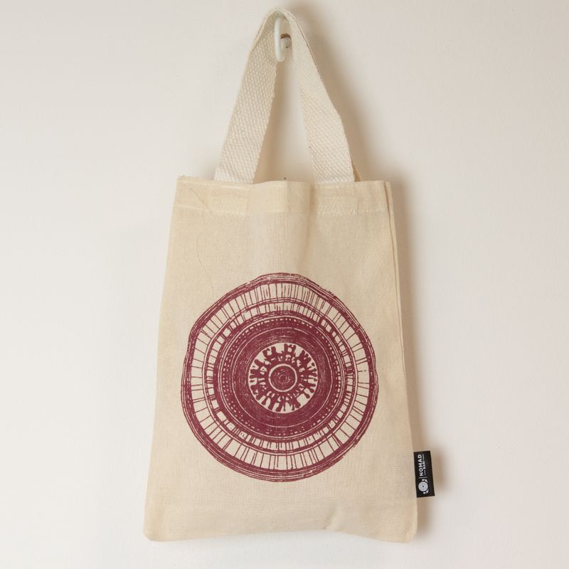 Mini sac cabas cadeau emblématique - Urban Mandala (4 coloris assortis) - (25 x 18 cm) - Naturel 4oz