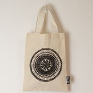 Mini sac cabas cadeau emblématique - Urban Mandala (4 coloris assortis) - (25 x 18 cm) - Naturel 4oz
