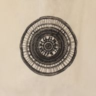 Mini sac cabas cadeau emblématique - Urban Mandala (4 coloris assortis) - (25 x 18 cm) - Naturel 4oz
