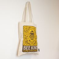 Sac cabas Iconic Toni - Bee Kind (42 × 30 cm) - Naturel 10 oz