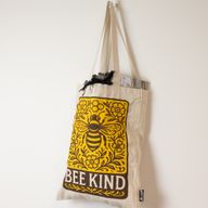 Sac cabas Iconic Toni - Bee Kind (42 × 30 cm) - Naturel 10 oz