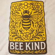 Sac cabas Iconic Toni - Bee Kind (42 × 30 cm) - Naturel 10 oz