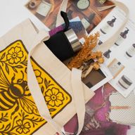 Sac cabas Iconic Toni - Bee Kind (42 × 30 cm) - Naturel 10 oz