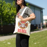 Sac cabas basique emblématique - REBEL - (40x37cm) - naturel 4oz