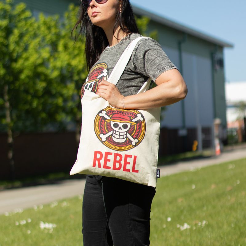 Sac cabas basique emblématique - REBEL - (40x37cm) - naturel 4oz